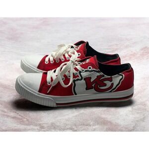 Kansas City Chiefs NFL FOCO Men's 8/Women's 10 Low Top Big Logo Canvas Shoes